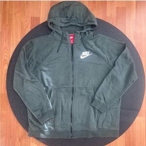 Nike Men's Green Hoodie Jacket